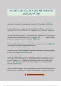 MGMT 3600 EXAM 3 2025 QUESTIONS AND ANSWERS