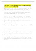 NSG 6020- Orthopedics Exam with 112 Questions and answers newest  2025&sol;2026