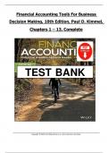 TEST BANK Financial Accounting Tools For Business Decision Making&comma; 10th Edition&comma; Paul D&period; Kimmel&comma;