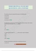 MMSC490 FINAL EXAM 2025 QUESTIONS AND ANSWERS