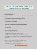 MUSIC 2MT3 MIDTERM EXAM 2025 QUESTIONS AND ANSWERS