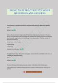 MUSIC 2MT3 PRACTICE EXAM 2025 QUESTIONS AND ANSWERS