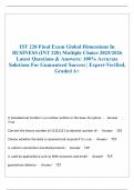 IST 220 Final Exam Global Dimensions In BUSINESS &lpar;INT 220&rpar; Multiple Choice 2025&sol;2026 Latest Questions & Answers&colon; 100&percnt; Accurate Solutions For Guaranteed Success &vert; Expert-Verified&comma; Graded A&plus;