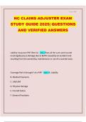 NC CLAIMS ADJUSTER BUNDLED EXAM GRADED A&plus; 100&percnt; VERIFIED&period;