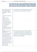 Exam &lpar;elaborations&rpar; CSLB CONTRACTOR'S LAW & BUSINESS  