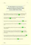 PN 4006 Midterm Exam Review &vert;  Questions & Answers&vert; Grade A&vert; 100&percnt;  Correct &lpar;NEW 2025&sol; 2026&rpar;
