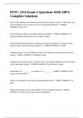 PSYC 2314 Exam 1 Questions With 100- Complete Solutions&period;
