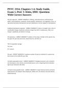 PSYC 2314&comma; Chapters 1-4&comma; Study Guide&comma; Exam 1&comma; Prof&period; T&period; Klein&comma; DMC Questions With Correct Answers 
