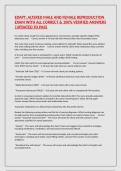 EDAPT&colon; ALTERED MALE AND FEMALE REPRODUCTION EXAM WITH ALL CORRECT & 100&percnt; VERIFIED ANSWERS &vert;UPDATED TO PASS