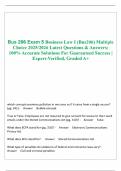 Bus 206 Exam 5 Business Law I &lpar;Bus206&rpar; Multiple Choice 2025&sol;2026 Latest Questions & Answers&colon; 100&percnt; Accurate Solutions For Guaranteed Success &vert; Expert-Verified&comma; Graded A&plus;