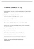  UCF COM 1000 final Young Exam Actual Questions And Correctly Well Defined Answers&period;
