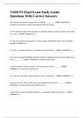VADETS Final Exam Study Guide Questions With Correct Answers