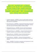 WGU D677 ELEMENTARY LITERACY  CURRICULUM OBJECTIVE ASSESSMENT  ACTUAL EXAM STUDY GUIDE 2025&sol;2026  ACCURATE QUESTIONS BANK AND VERIFIED  CORRECT SOLUTIONS &vert;&vert; 100&percnt; GUARANTEED  PASS <BRAND NEW VERSION> 