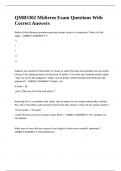 QMB3302 Midterm Exam Questions With Correct Answers 