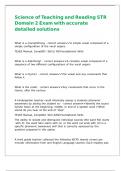 Science of Teaching and Reading STR Domain 2 Exam with accurate detailed solutions