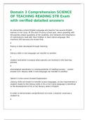 STR &lpar;Science of Teaching Reading&rpar; Exam with accurate detailed solutions 