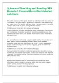 Science of Teaching and Reading STR Domain 1 Exam with verified detailed solutions 