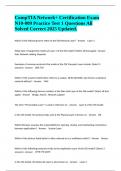 CompTIA Network&plus; Certification Exam N10-009 Practice Test 1 Questions All Solved Correct 2025 Updated&period;