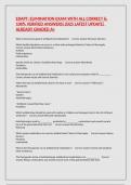 EDAPT&colon; ELIMINATION EXAM WITH ALL CORRECT & 100&percnt; VERIFIED ANSWERS&vert;2025 LATEST UPDATE&vert; ALREADY GRADED A&plus;