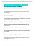 Life & Health - TX State Laws Questions with Already Verified Answers