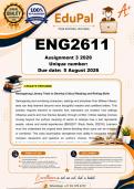 ENG2611 Assignment 3 &lpar;COMPLETE ANSWERS&rpar; 2026 - DUE August 2026