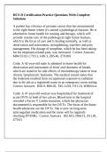 HCS-D Certification Practice Questions With Complete Solutions