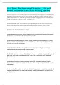 Xcel Texas Pre-licensing Education - Life and Health Insurance Glossary Correctly Verified