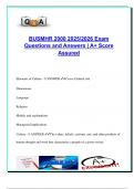 BUSMHR 2000 International Business Exam Prep 2025&sol;2026 &ndash; 200&plus; Questions & Correct Answers &vert; Globalization&comma; Culture&comma; Ethics&comma; Market Entry & International Trade Strategies