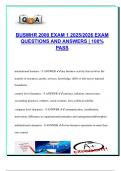 BUSMHR 2000 Exam 1 Prep 2025&sol;2026 &ndash; 300&plus; Questions & Correct Answers &vert; Globalization&comma; Culture&comma; Political & Economic Systems&comma; Ethics&comma; Trade Theories & Market Policies