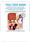 Test Bank - Maternity and Women&rsquo;s Health Care&comma; 13th Edition &lpar;Lowdermilk&comma; 2024&rpar; Latest Edition