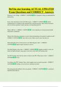 DaVita star learning ACTUAL UPDATED       Exam Questions and CORRECT  Answers 