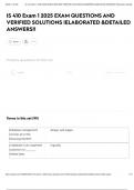 IS 410 Exam 1 2025 EXAM QUESTIONS AND VERIFIED SOLUTIONS &vert;ELABORATED &DETAILED ANSWERS&excl;&excl;