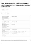 BFIN 300 midterm exam &lpar;2025&sol;2026&rpar; Updated&colon; EXAM QUESTIONS WITH ACCURATE ANSWERS &vert; GET IT RIGHT&excl;&excl;