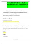 NURS 1871 CSCC Exam 1 - Questions and 100&percnt; Verified Correct Answers 2025&sol;2026