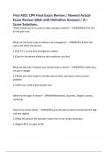 First AID&sol; CPR Final Exam Review &sol; Newest Actual Exam Review Q&A with Definitive Answers &sol; A&plus; Score Solutions&period; 