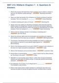 MKT 315&colon; Midterm Chapters 1 - 4&period; Questions & Answers&period;