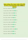 Spirit Airlines RSA Study Guide UPDATED     ACTUAL Exam Questions and CORRECT   Answers