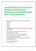 Texas Well Driller License Practice Exam  Questions And Correct Answers  &lpar;Verified Answers&rpar; Plus Rationales 2025  Q&A &vert; Instant Download Pdf