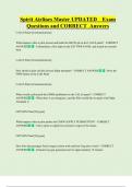Spirit Airlines Master UPDATED    Exam  Questions and CORRECT  Answers