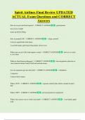 Spirit Airlines Final Review UPDATED    ACTUAL Exam Questions and CORRECT   Answers 