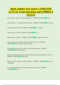 Spirit Airlines Test review 1 UPDATED     ACTUAL Exam Questions and CORRECT   Answers 