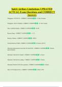 Spirit Airlines Limitations UPDATED     ACTUAL Exam Questions and CORRECT   Answers 