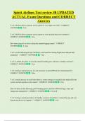 Spirit Airlines Test review &num;8 UPDATED     ACTUAL Exam Questions and CORRECT   Answers