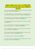 Spirit Airlines Test review &num;3 UPDATED     ACTUAL Exam Questions and CORRECT   Answers