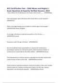 DCF Certification Test - Child Abuse and Neglect &sol; Exam Questions & Expertly Verified Answers&comma; 2025