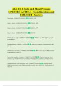 ALU Ch 2 Build and Blood Pressure  UPDATED ACTUAL  Exam Questions and  CORRECT  Answers 