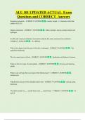 ALU 101   Bundled Exam Questions WITH  CORRECT Answers