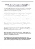 HIST 2280 - Hockey History in Canada &lpar;UofG - 1&sol;2&rpar; Exam Questions with Correct Answers 2025&sol;2026