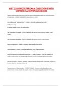 HIST 2280 MIDTERM EXAM QUESTIONS WITH CORRECT ANSWERS 2025&sol;2026