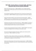 HIST 2280 - Hockey History in Canada &lpar;UofG - 2&sol;2&rpar; Exam Questions with Correct Answers 2025&sol;2026